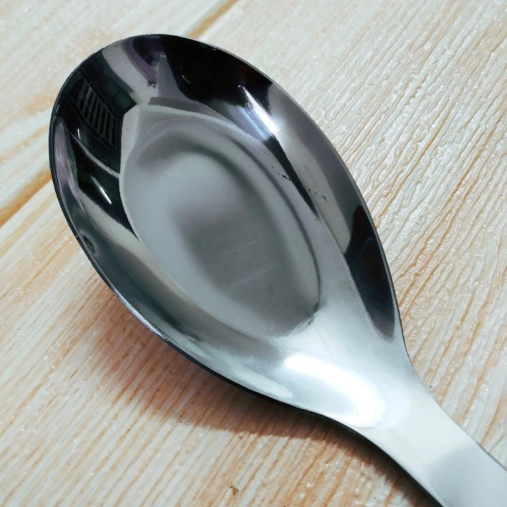 Thìa phở inox cao cấp S60613 dài 16.5x4.6cm đáy phẳng