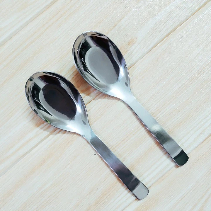 Thìa phở inox cao cấp S60613 dài 16.5x4.6cm đáy phẳng