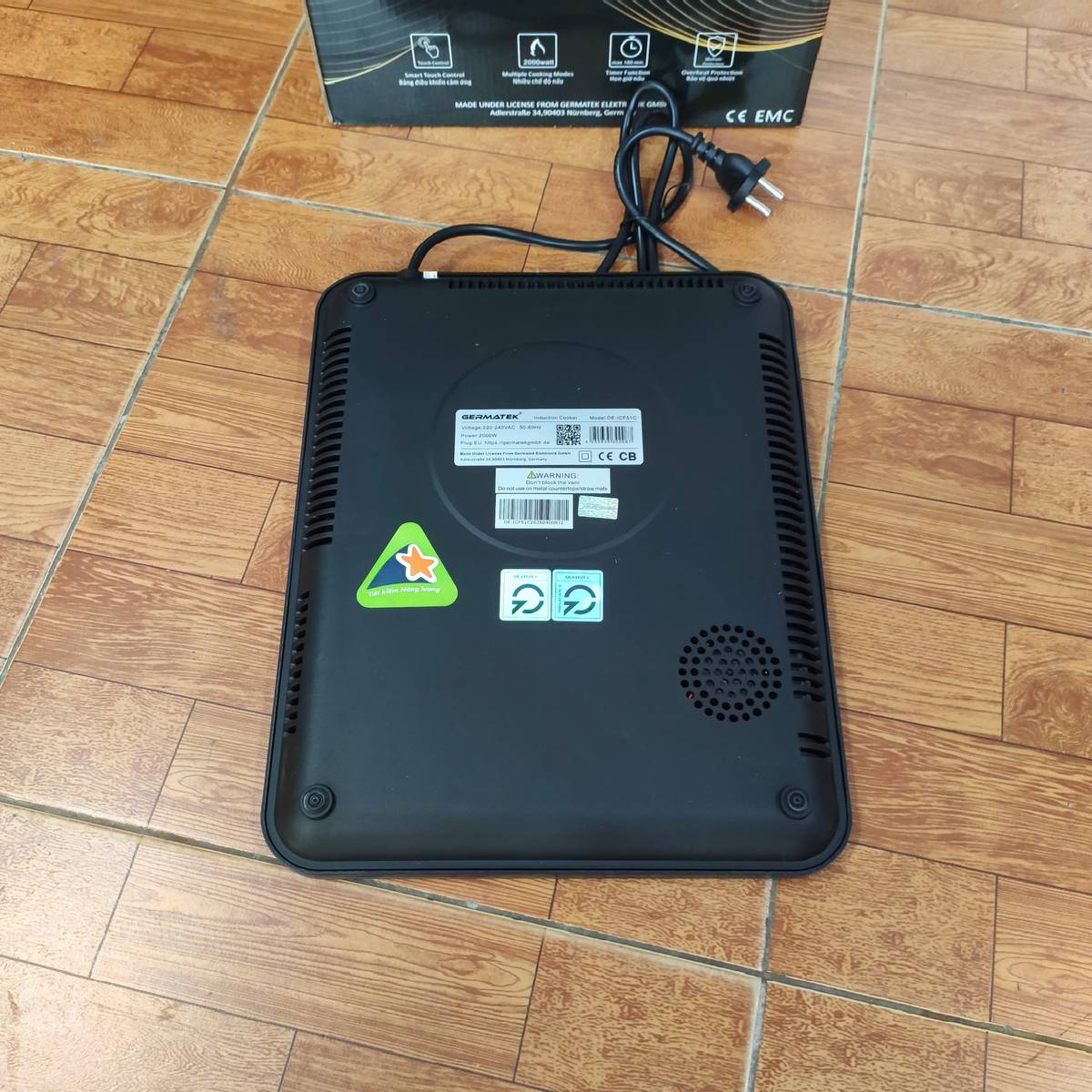 Bếp điện từ đơn Germatek DE-ICF51C công suất 2000W chuẩn Đức