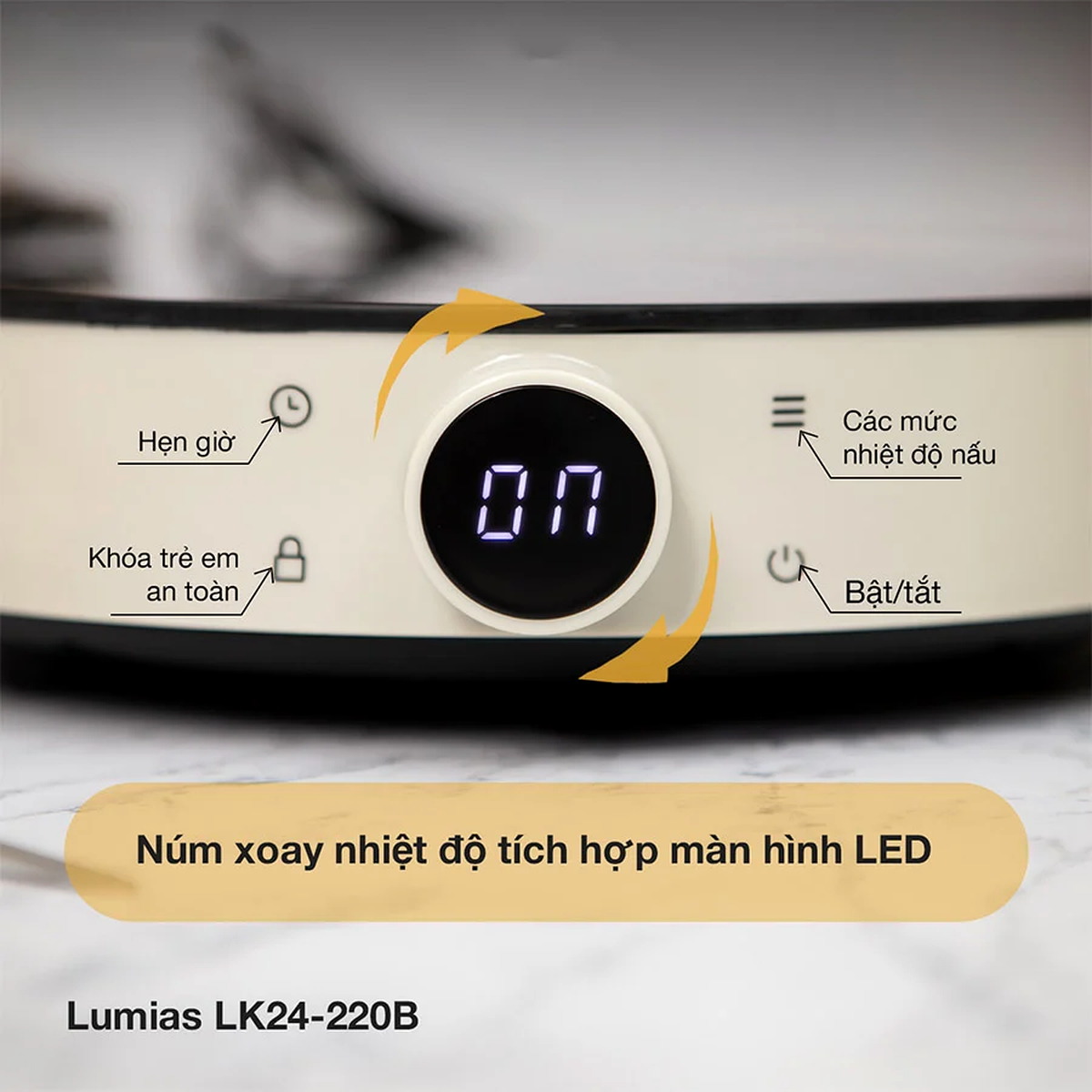 Bếp từ đơn Lumias LK24-220B công suất 200W chuẩn Hàn Quốc