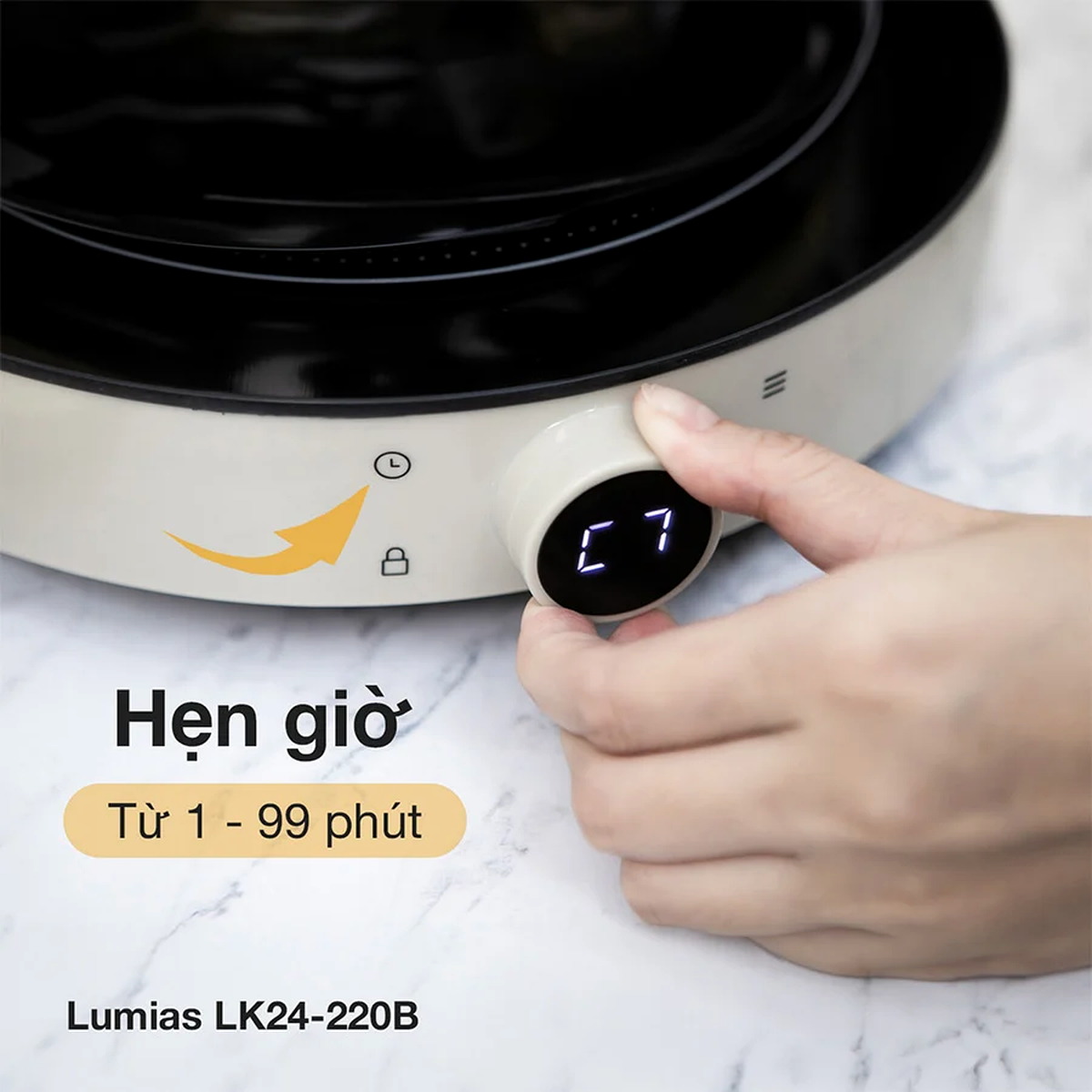Bếp từ đơn Lumias LK24-220B công suất 200W chuẩn Hàn Quốc