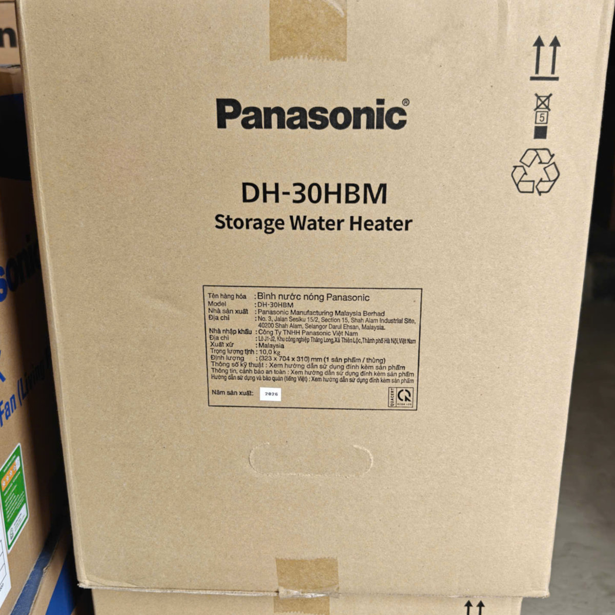 Bình nóng lạnh Panasonic 30L DH-30HBM