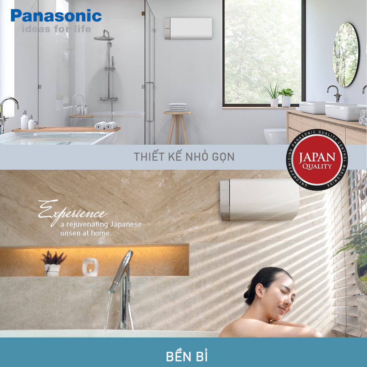 Bình nóng lạnh 15L Panasonic DH-15HBM 2500W, sản xuất Malaysia