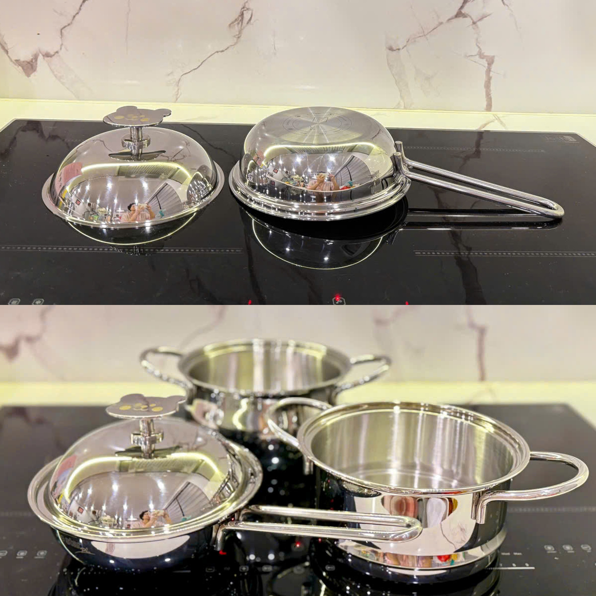 Bộ nồi xửng Inox 304 đúc liền Baby Fivestar Plus FPB3005