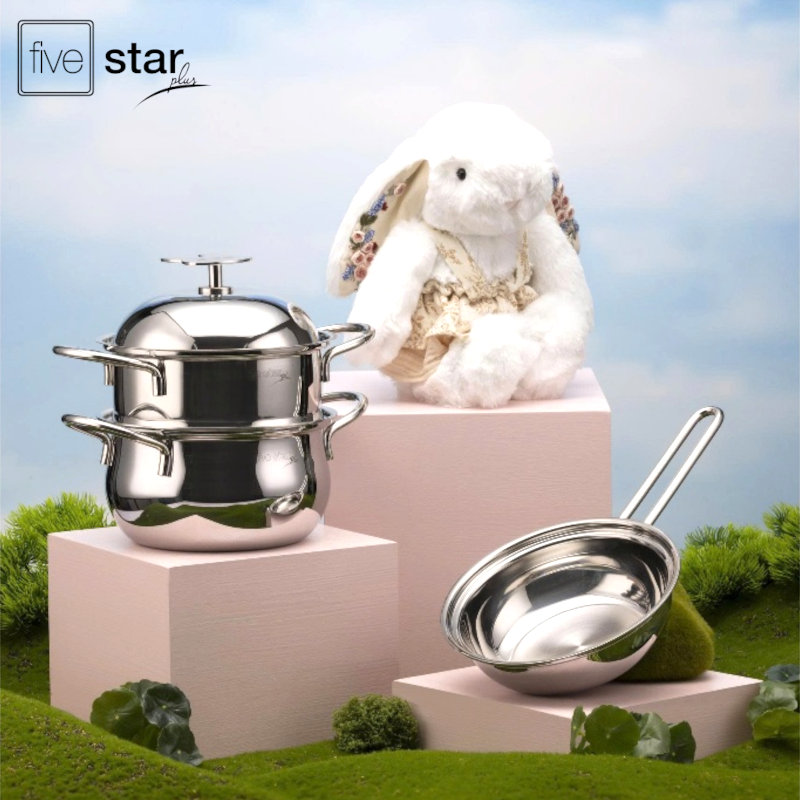 Bộ nồi xửng Inox 304 đúc liền Baby Fivestar Plus FPB3005