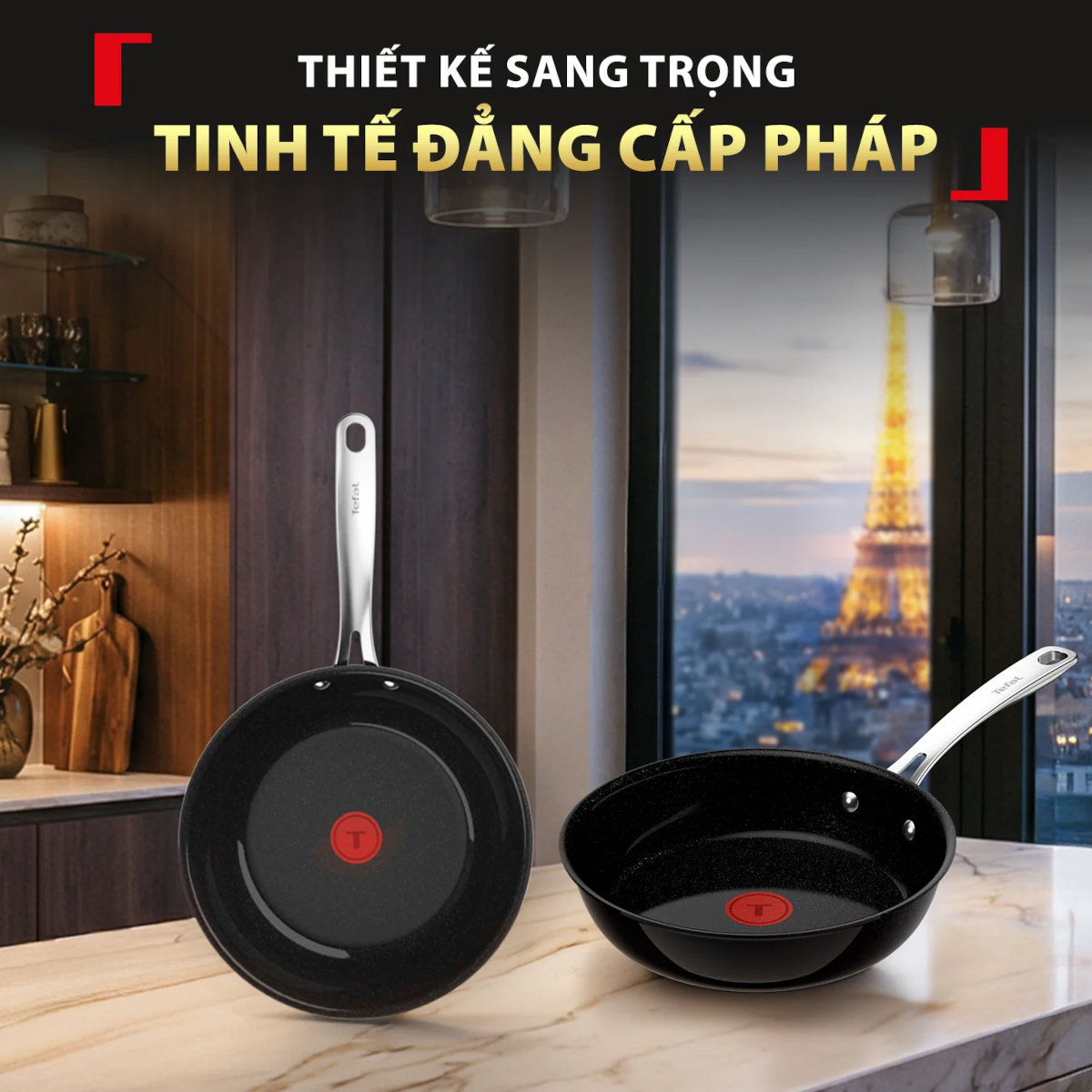 Chảo chống dính Tefal Excellence+ Ceramic Fusion Core 24cm G2150423