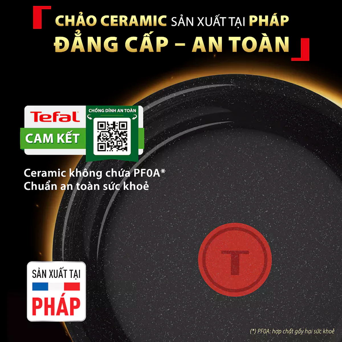 Chảo chiên chống dính 28cm Tefal Excellence+ Ceramic Fusion Core G2150623