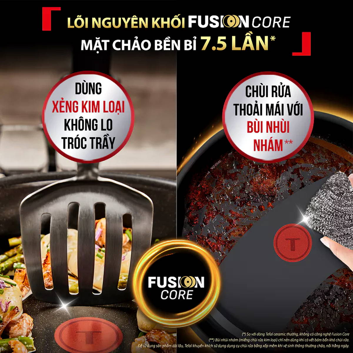 Chảo chiên chống dính 28cm Tefal Excellence+ Ceramic Fusion Core G2150623