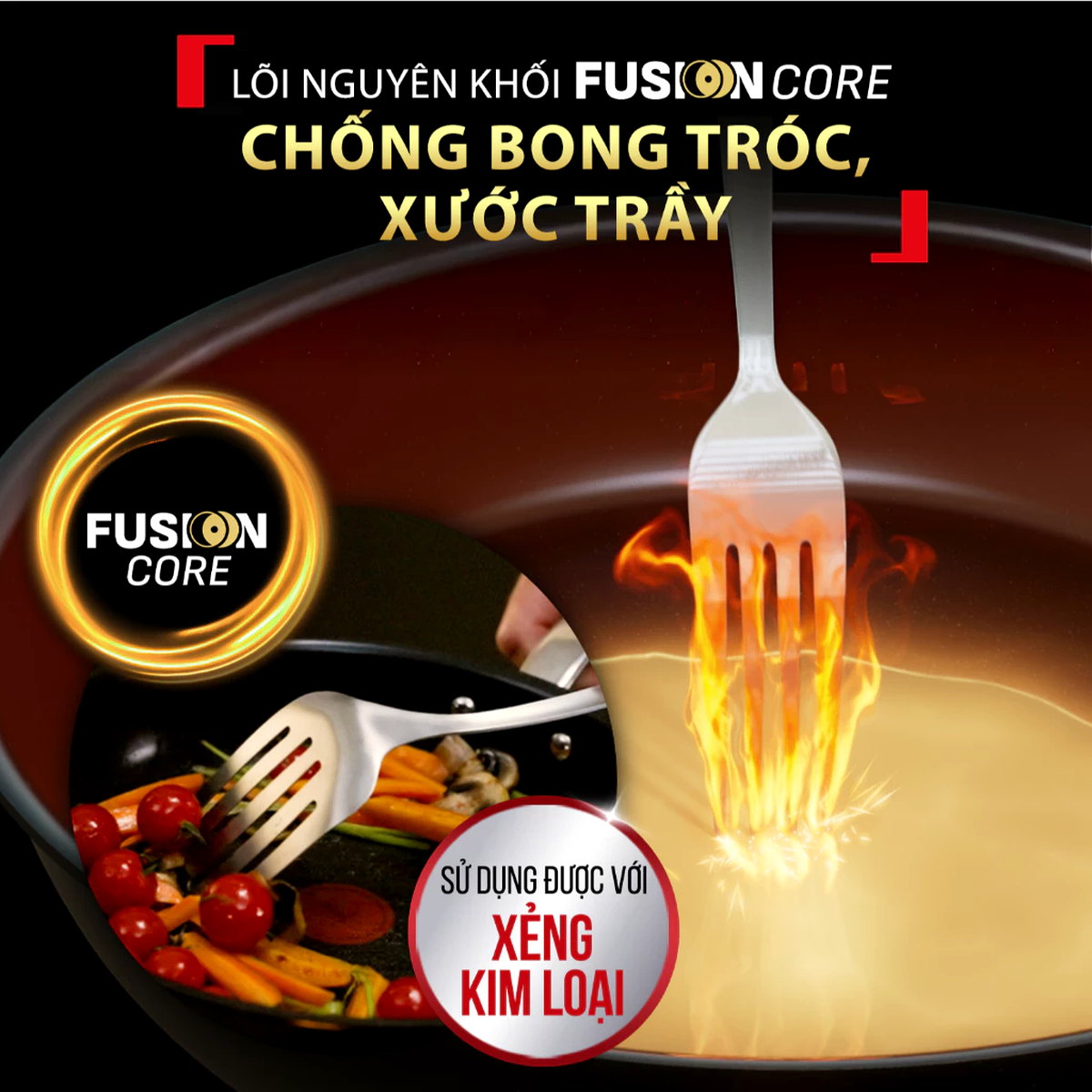 Chảo chiên chống dính 28cm Tefal Excellence+ Ceramic Fusion Core G2150623