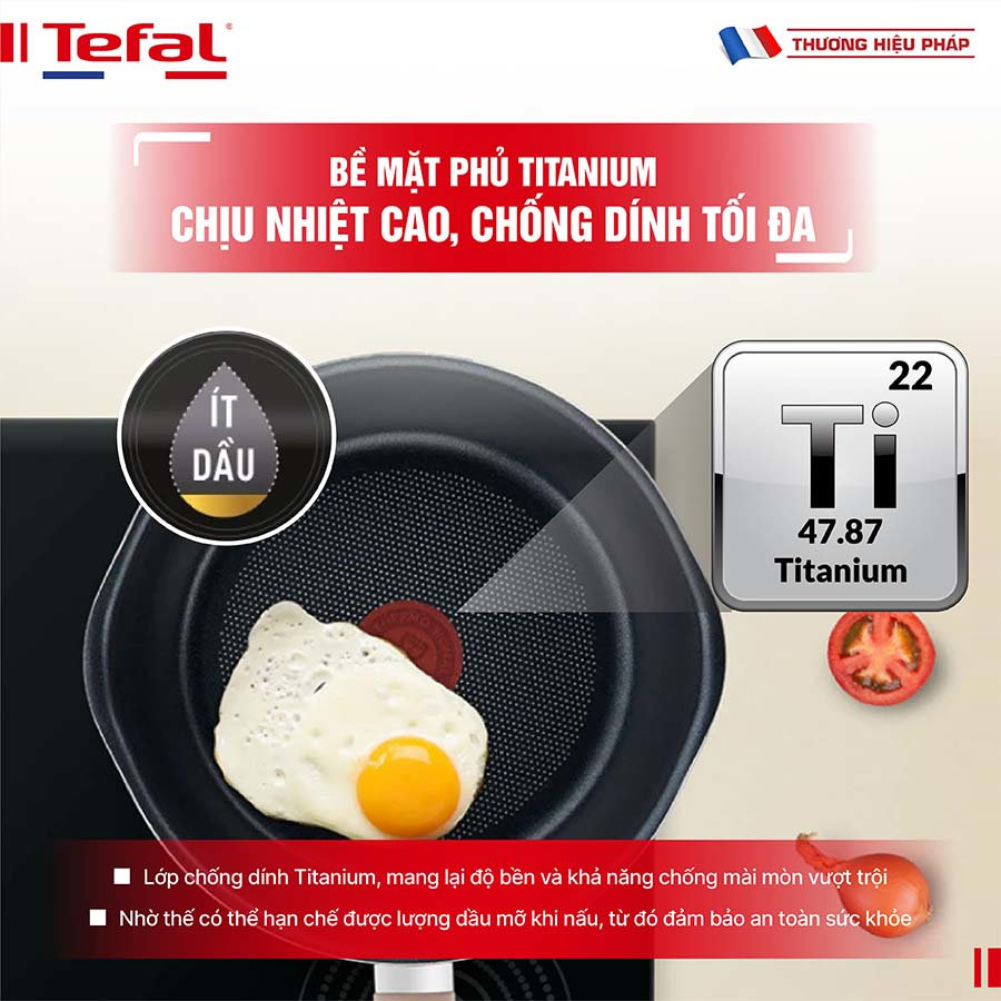 Chảo sâu lòng chống dính có nắp Tefal One Pick Pot Pan G1802524