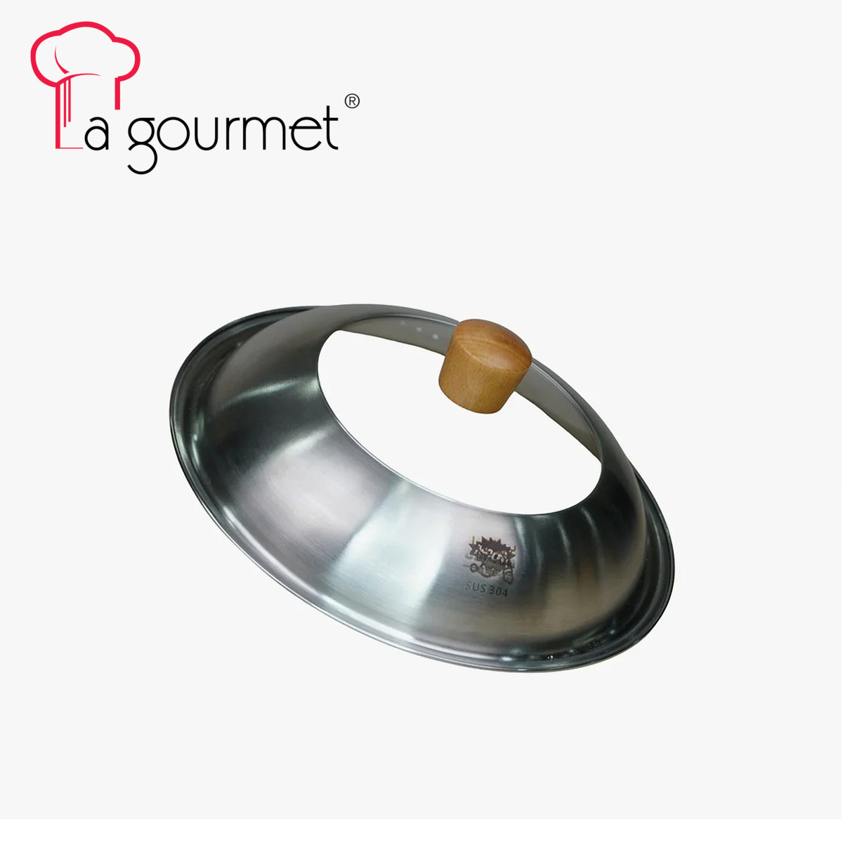 Chảo gang tráng men chống dính tự nhiên Nitrigan La gourmet 24cm kèm vung Inox