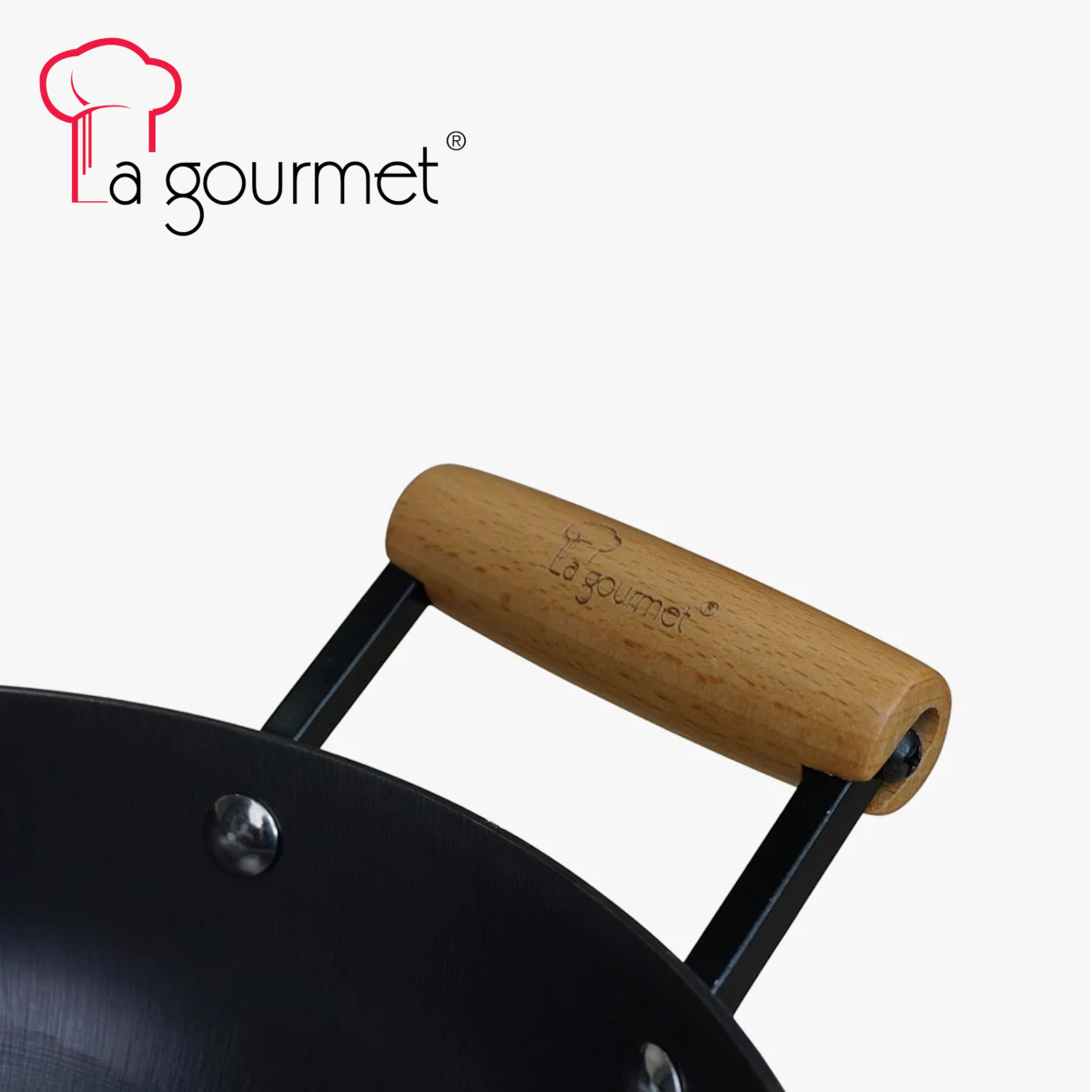 Chảo gang tráng men 2 tay cầm La gourmet Nitrigan Pear Mist 30cm