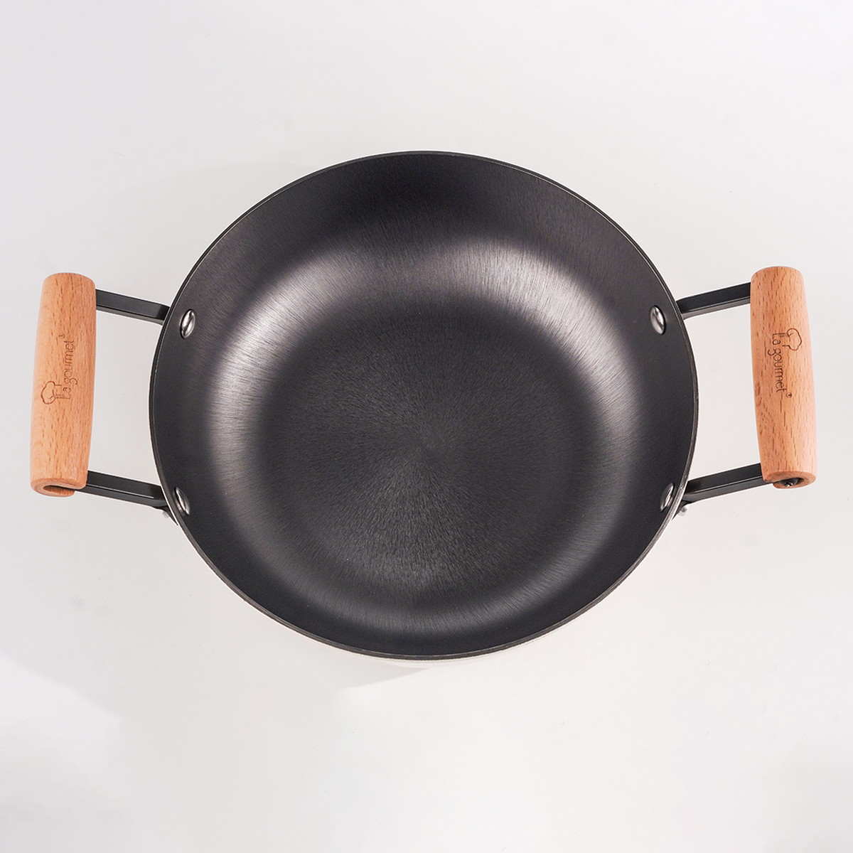 Chảo gang tráng men chống dính tự nhiên Nitrigan La gourmet 24cm kèm vung Inox