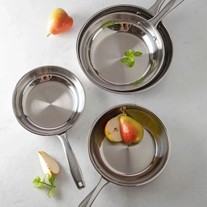 Chảo inox 304 đúc liền khối 3 lớp Fivestar Plus FPC24008