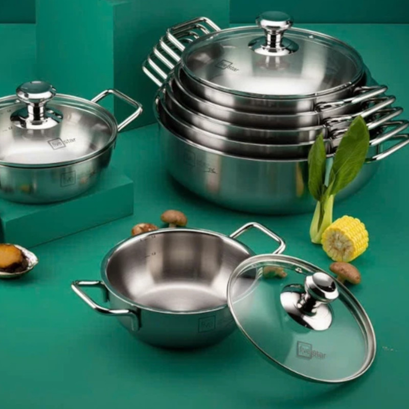 Chảo lẩu Inox 304 đúc liền khối Fivestar Plus 32cm FPCL32001