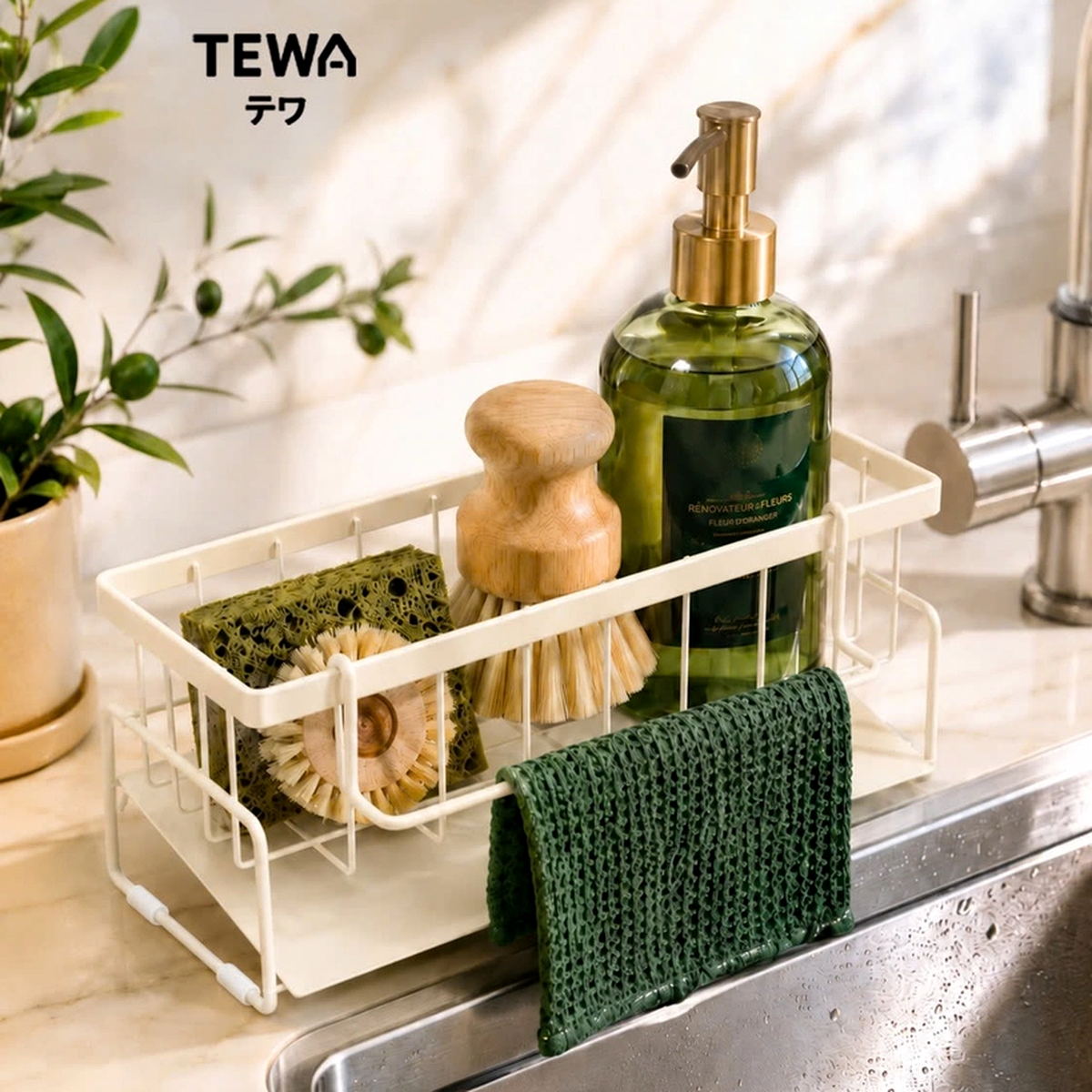 Giá để đồ đa năng Thép Carbon TEWA đặt bồn rửa bát 80082 chuẩn Nhật