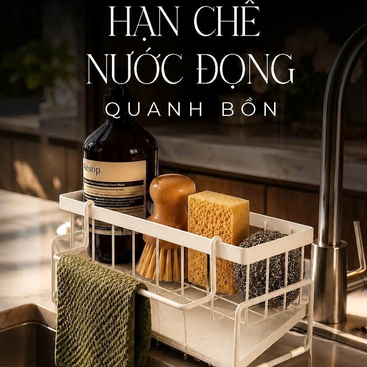 Giá để đồ đa năng Thép Carbon TEWA đặt bồn rửa bát 80082 chuẩn Nhật