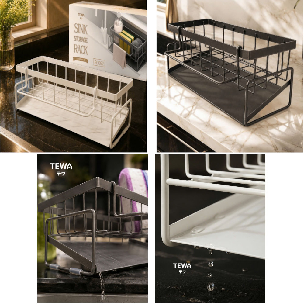 Giá để đồ đa năng Thép Carbon TEWA đặt bồn rửa bát 80082 chuẩn Nhật
