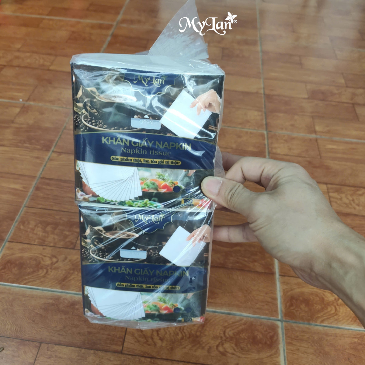 Khăn giấy Napkin Mylan 230mm 3 lớp, 150 tờ/gói