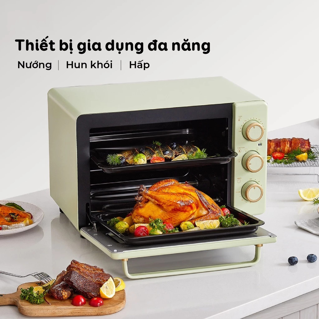 Lò hấp nướng đối lưu 18L đa năng Bear DKX-C20R5