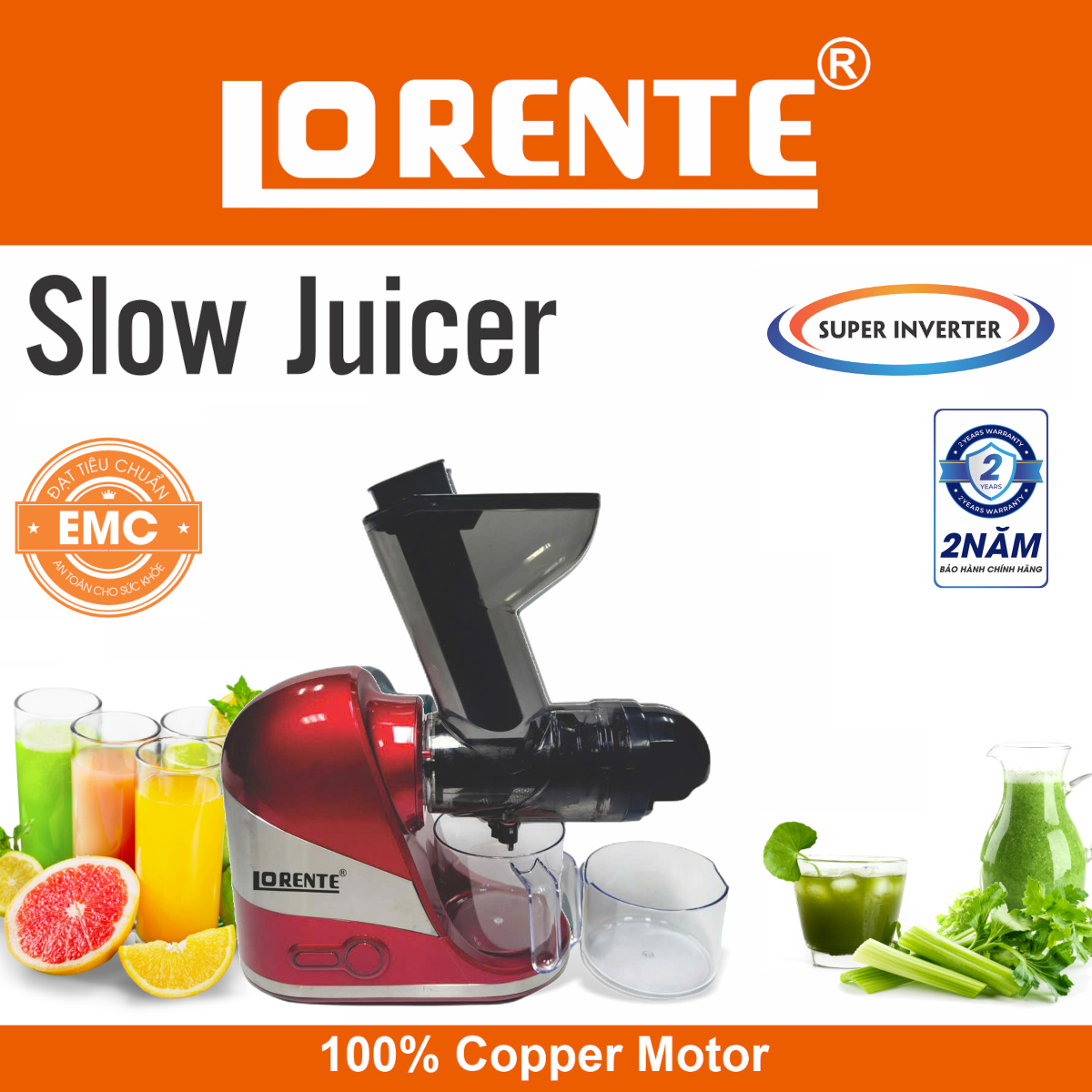 Máy ép rau má Lorente LT-2099 công suất 450W