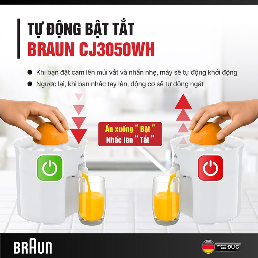 Máy vắt cam Braun CJ3050WH