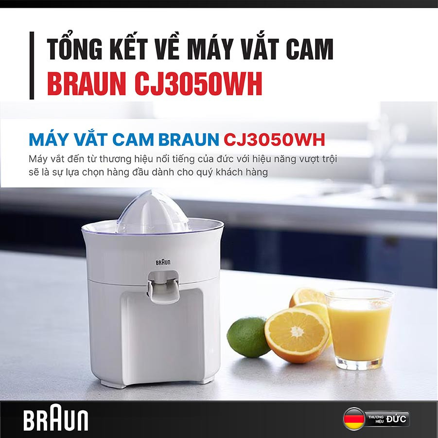Máy vắt cam Braun CJ3050WH