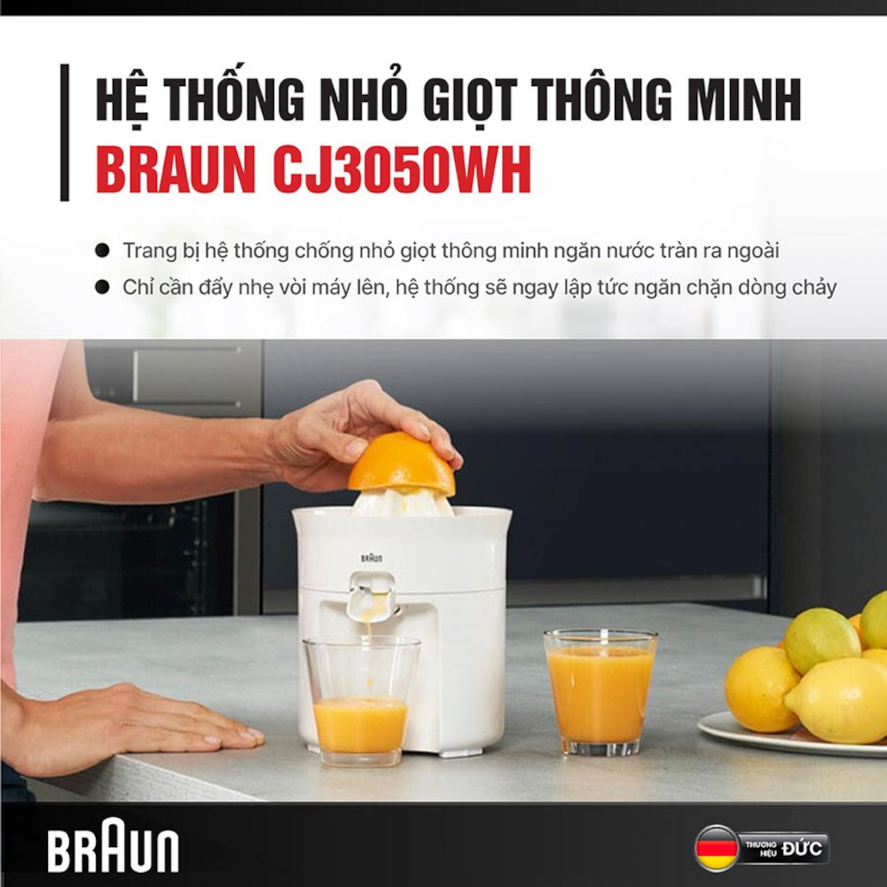 Máy vắt cam Braun CJ3050WH