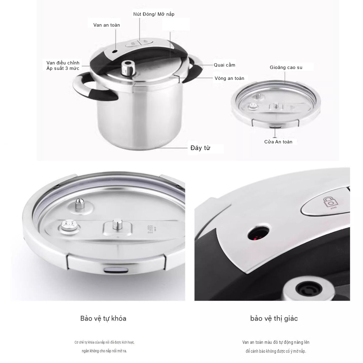 Nồi áp suất Inox 304 Fivestar Plus NutriPro Cooker 7L