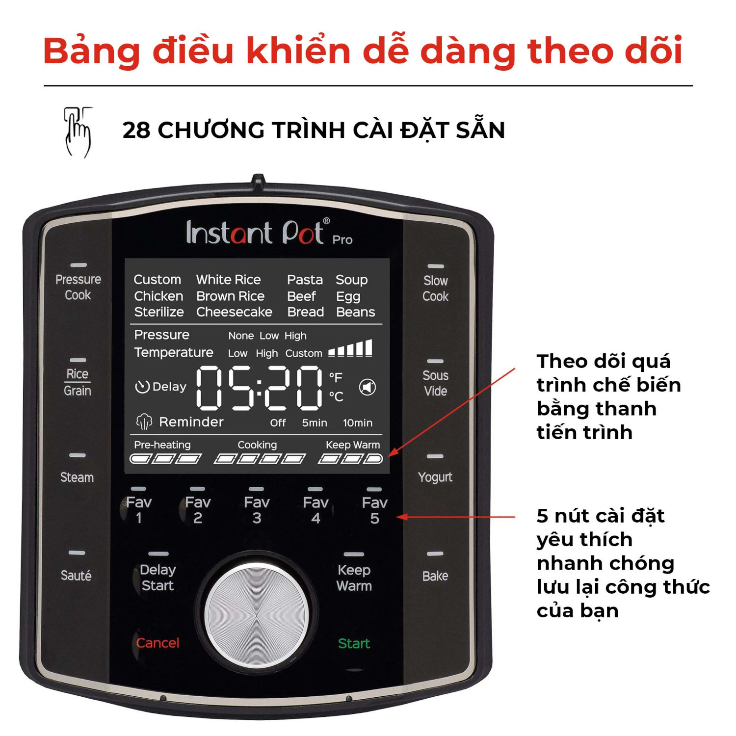 Nồi áp suất điện đa năng Instant Pot Pro™ 10-in-1 dung tích 5.7L