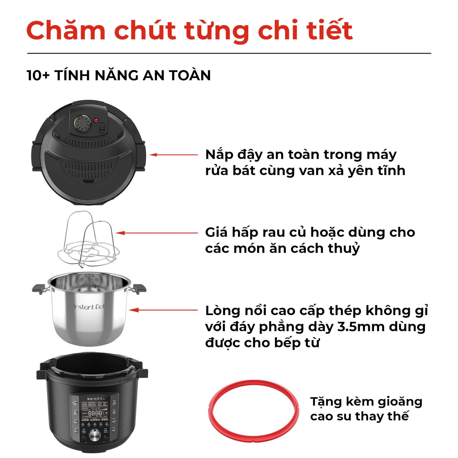 Nồi áp suất điện đa năng Instant Pot Pro™ 10-in-1 dung tích 5.7L