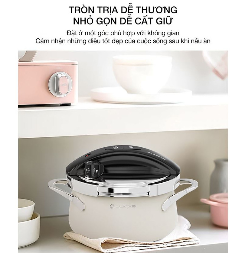 Nồi áp suất cơ Inox 304 Lumias dung tích 3L LPC-068