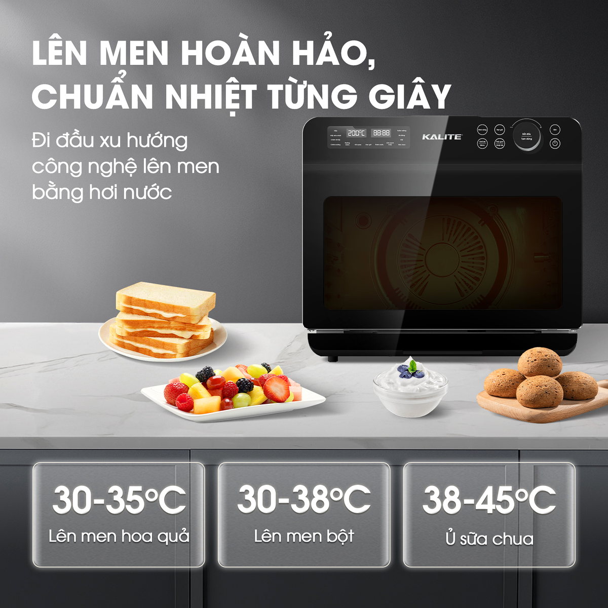 Nồi chiên không dầu hấp hơi nước 20L Kalite Fusion Pro