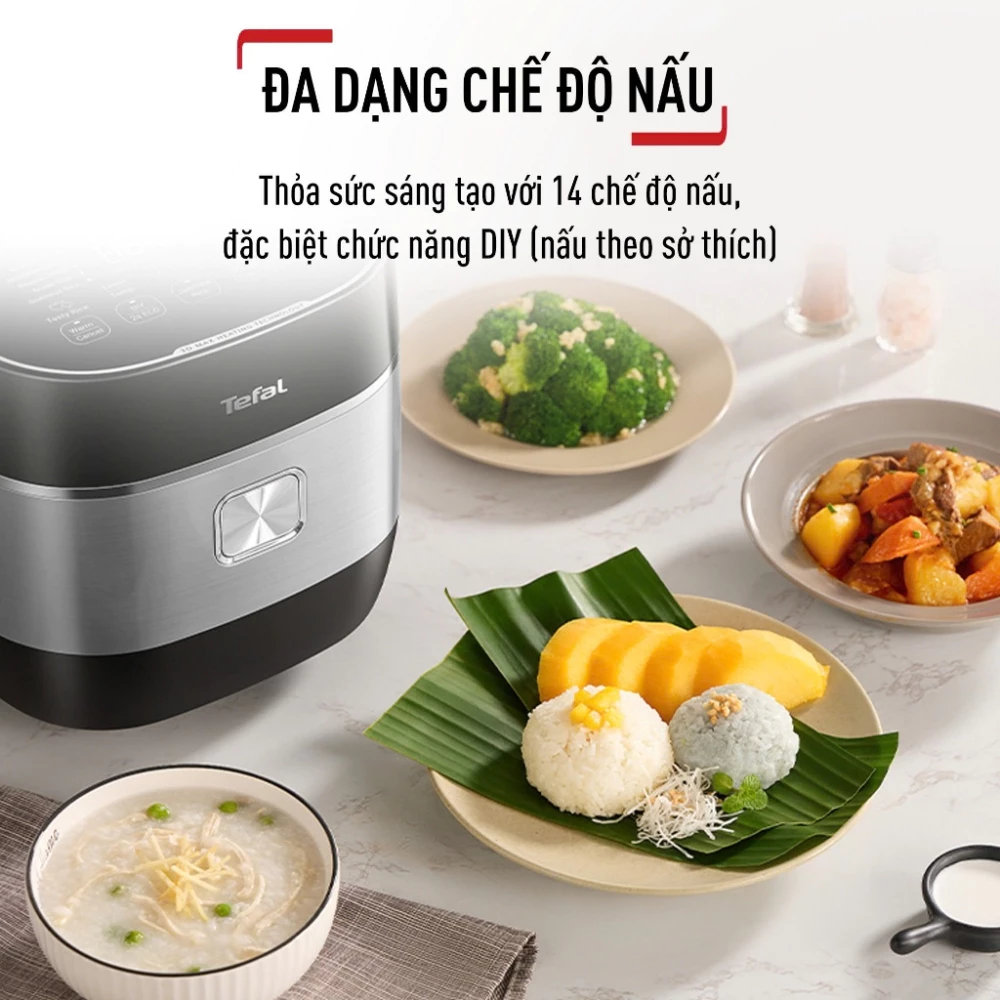 Nồi cơm điện cao tần 1.8L Tefal Rice Master 3D Max RK819868