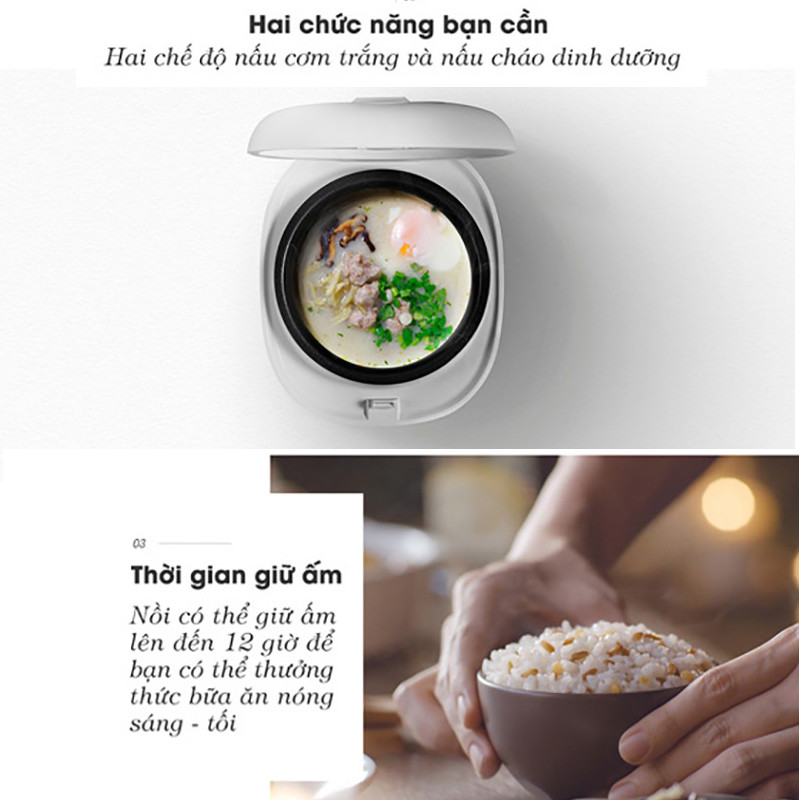 Nồi cơm điện tử mini 0.36L Cuckoo CR-0255MW