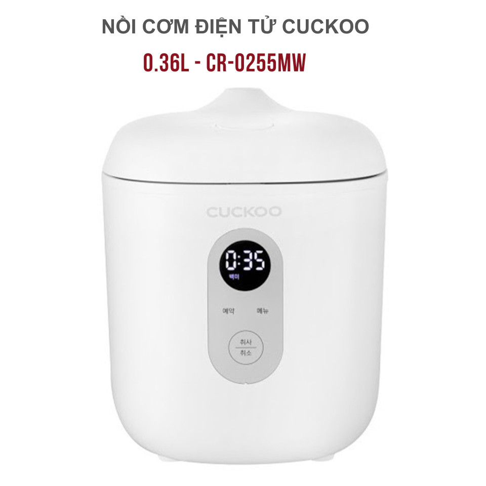 Nồi cơm điện tử mini 0.36L Cuckoo CR-0255MW