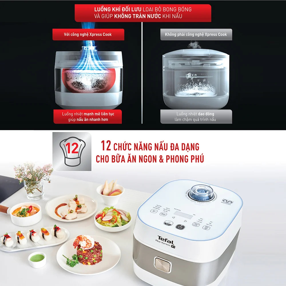 Nồi cơm điện tử cao tần Tefal RK762168
