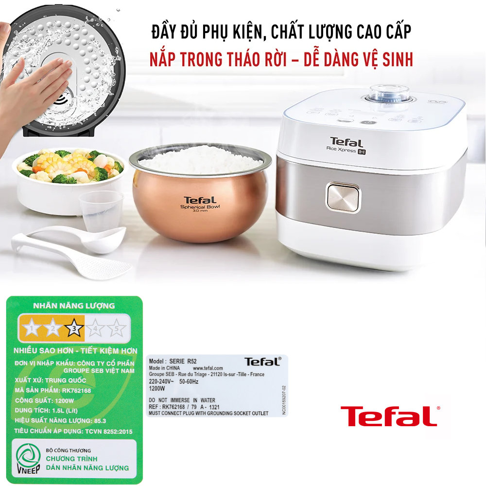Nồi cơm điện tử cao tần Tefal RK762168