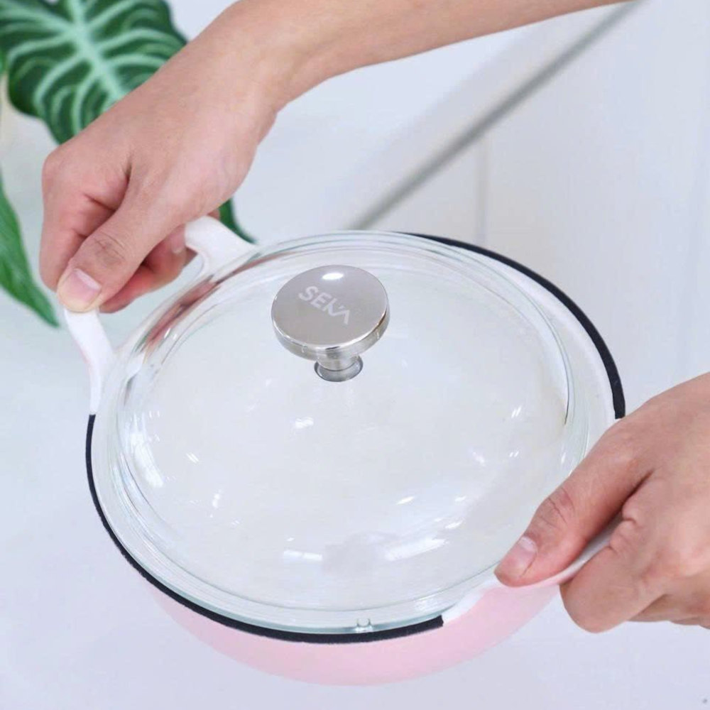 Nồi gang phủ gốm đúc liền Seka SKG420