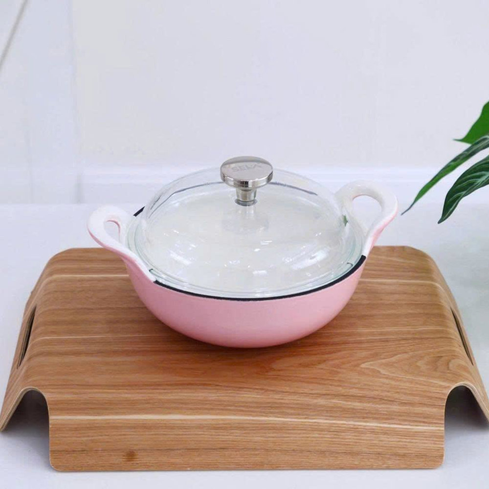 Nồi gang phủ gốm đúc liền Seka SKG420