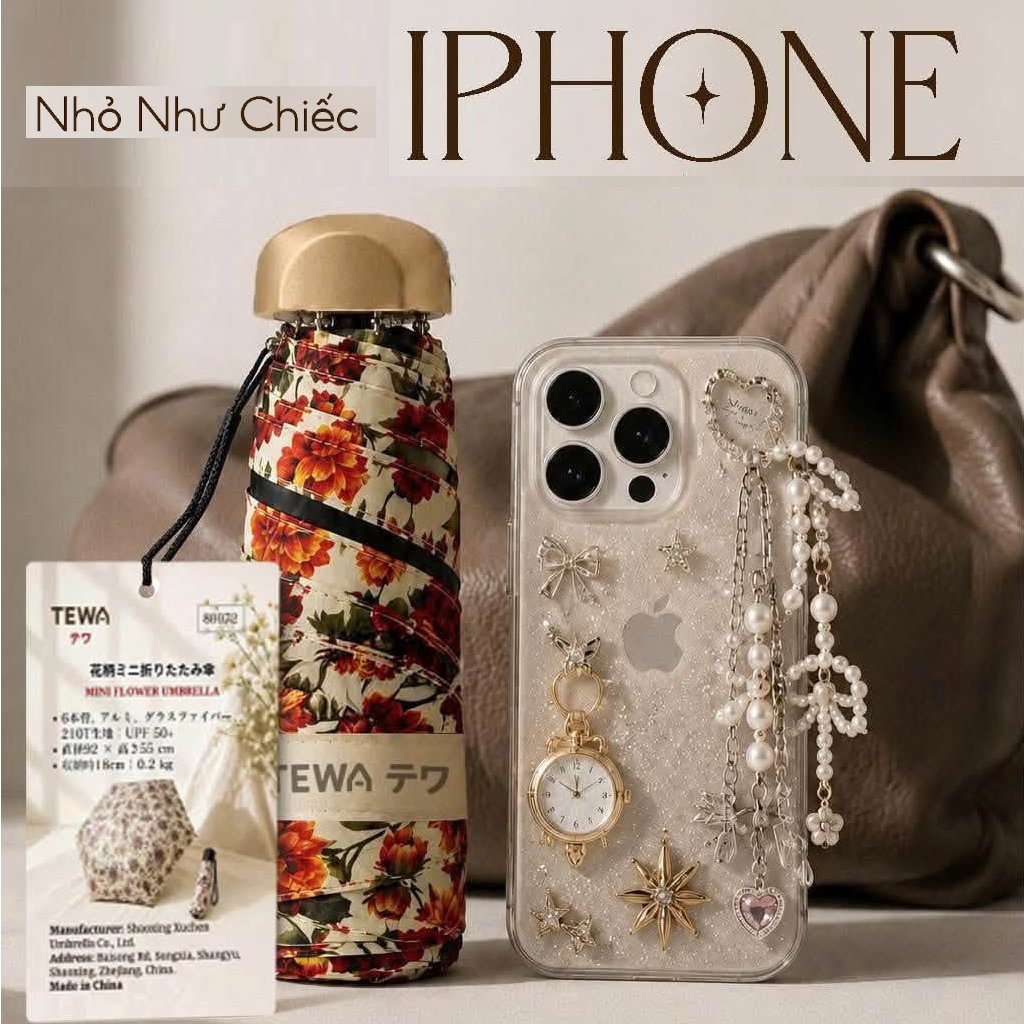 Ô hoa mini khung nhôm đạt chuẩn UPF50+ TEWA 80072 siêu nhẹ xinh