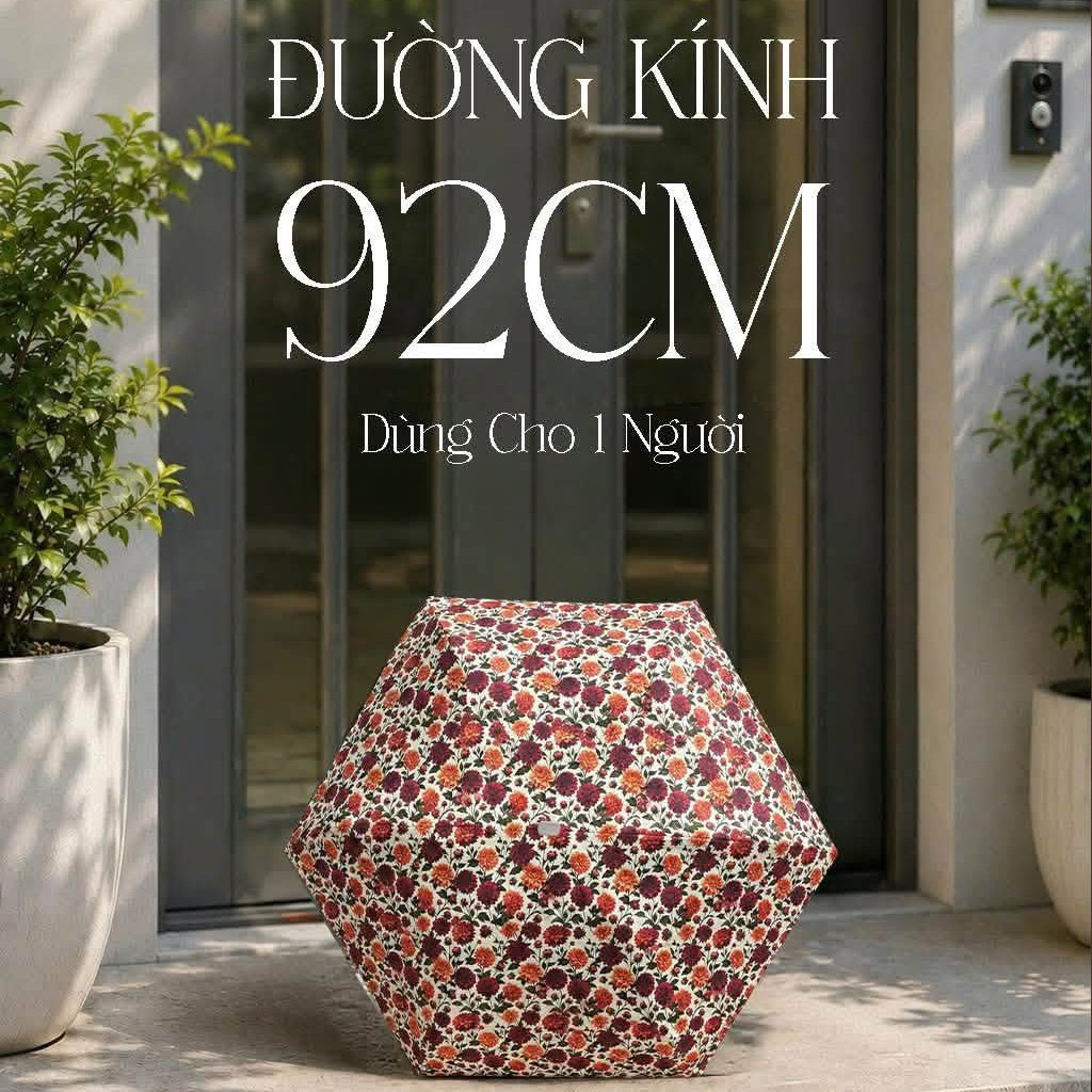 Ô hoa mini khung nhôm đạt chuẩn UPF50+ TEWA 80072 siêu nhẹ xinh