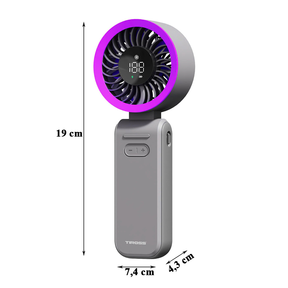 Quạt tích điện cầm tay USB Tiross TS3422