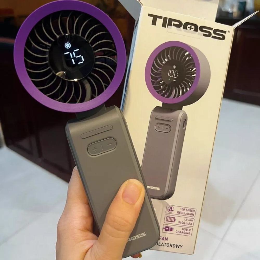 Quạt tích điện cầm tay USB Tiross TS3422