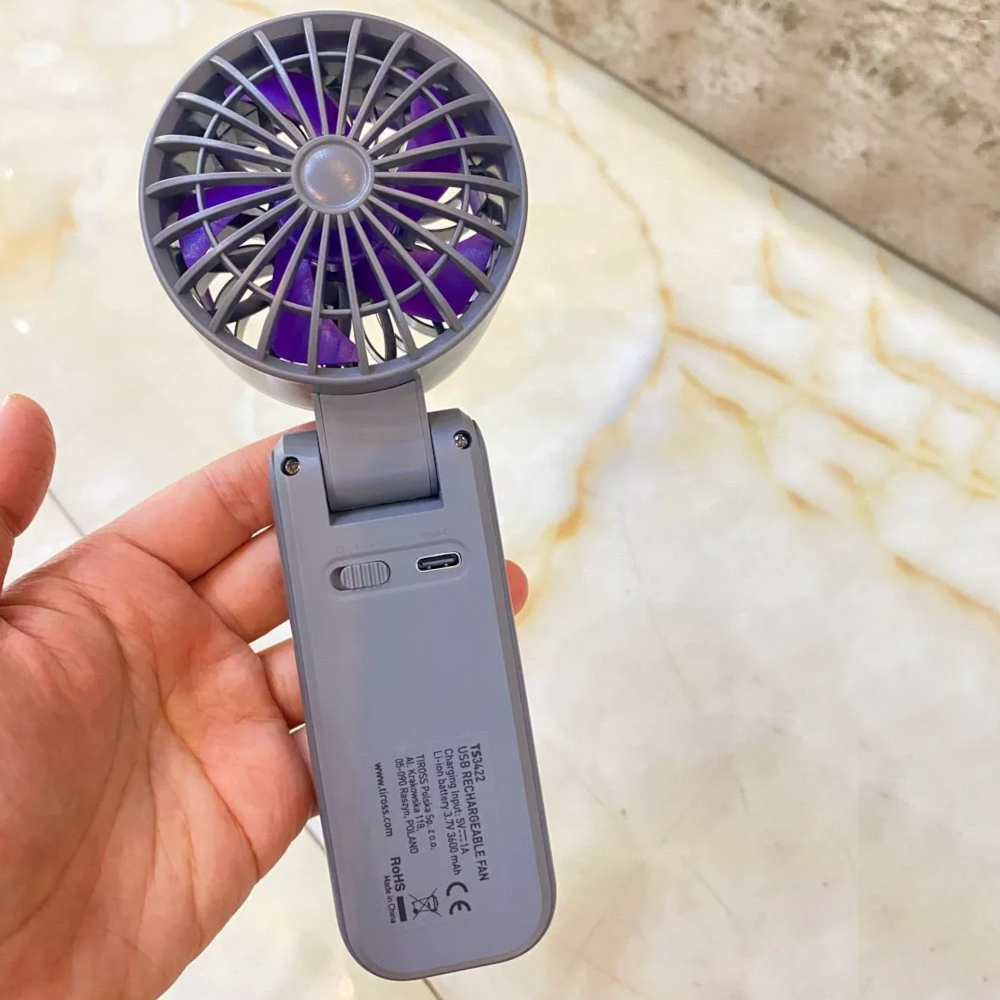 Quạt tích điện cầm tay USB Tiross TS3422