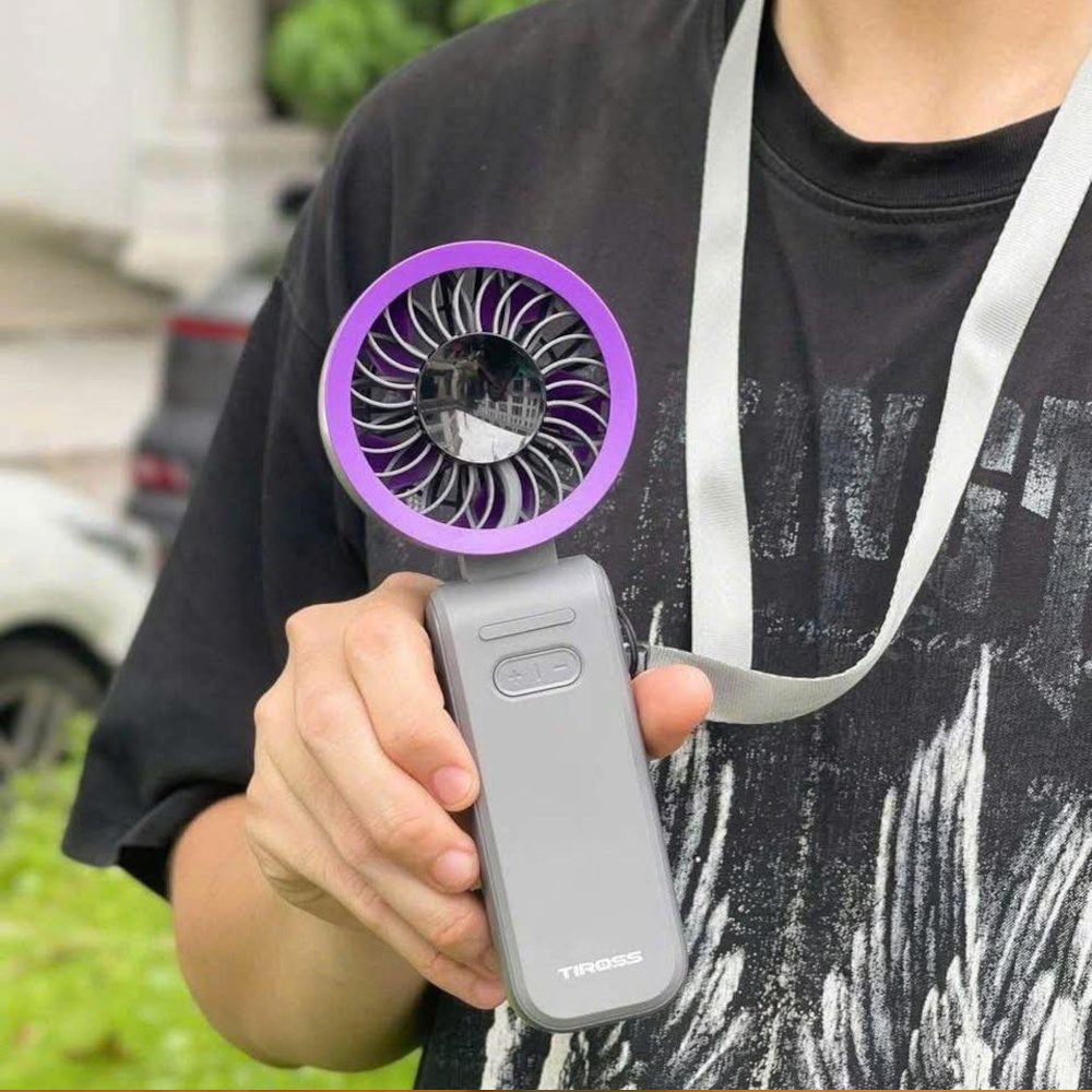 Quạt tích điện cầm tay USB Tiross TS3422