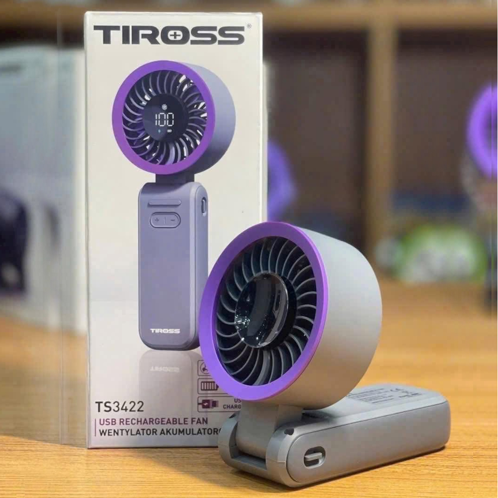 Quạt tích điện cầm tay USB Tiross TS3422