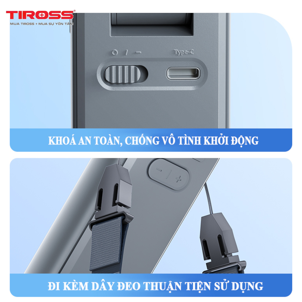 Quạt tích điện cầm tay USB Tiross TS3422