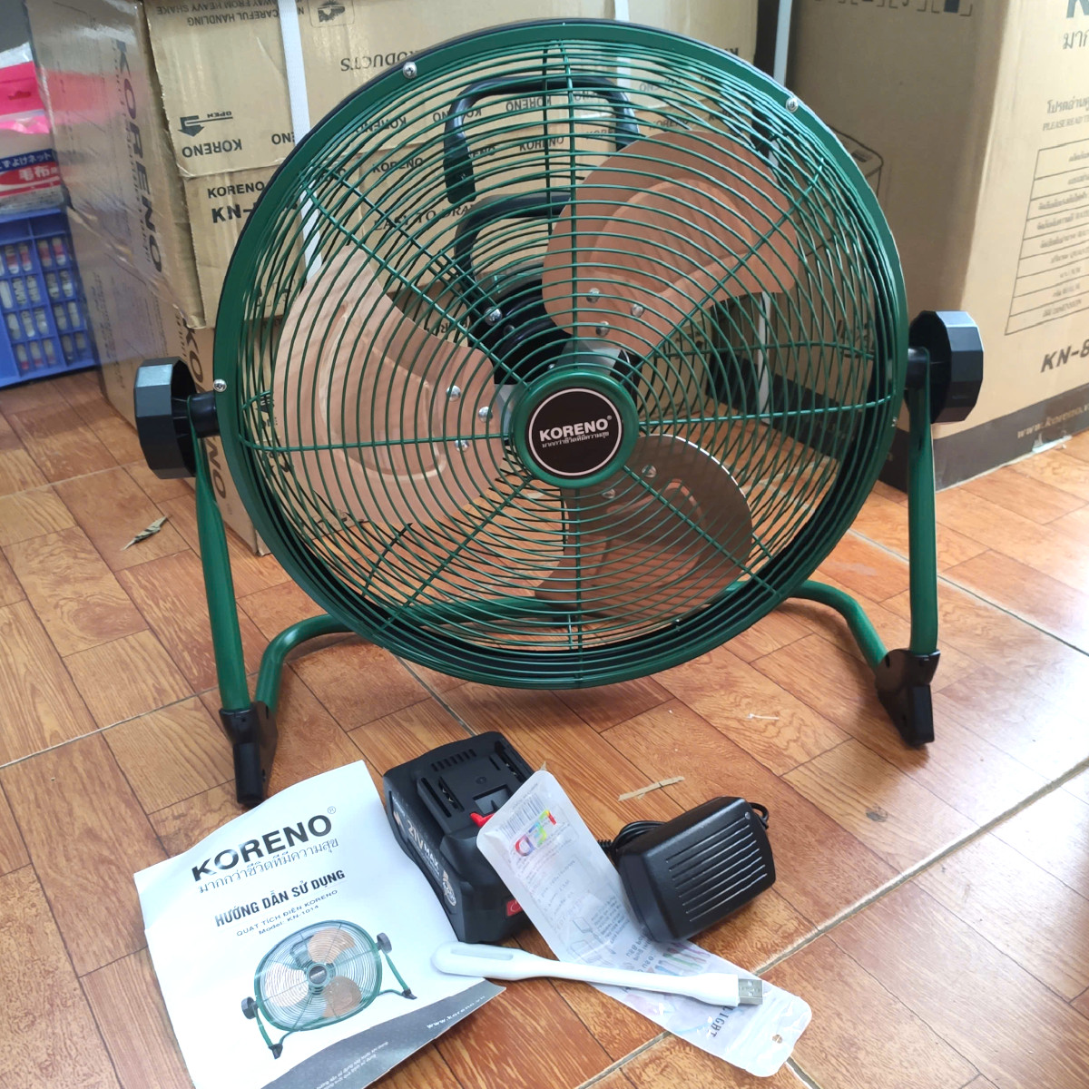 Quạt tích điện Koreno KN-1014 cánh 14 inch