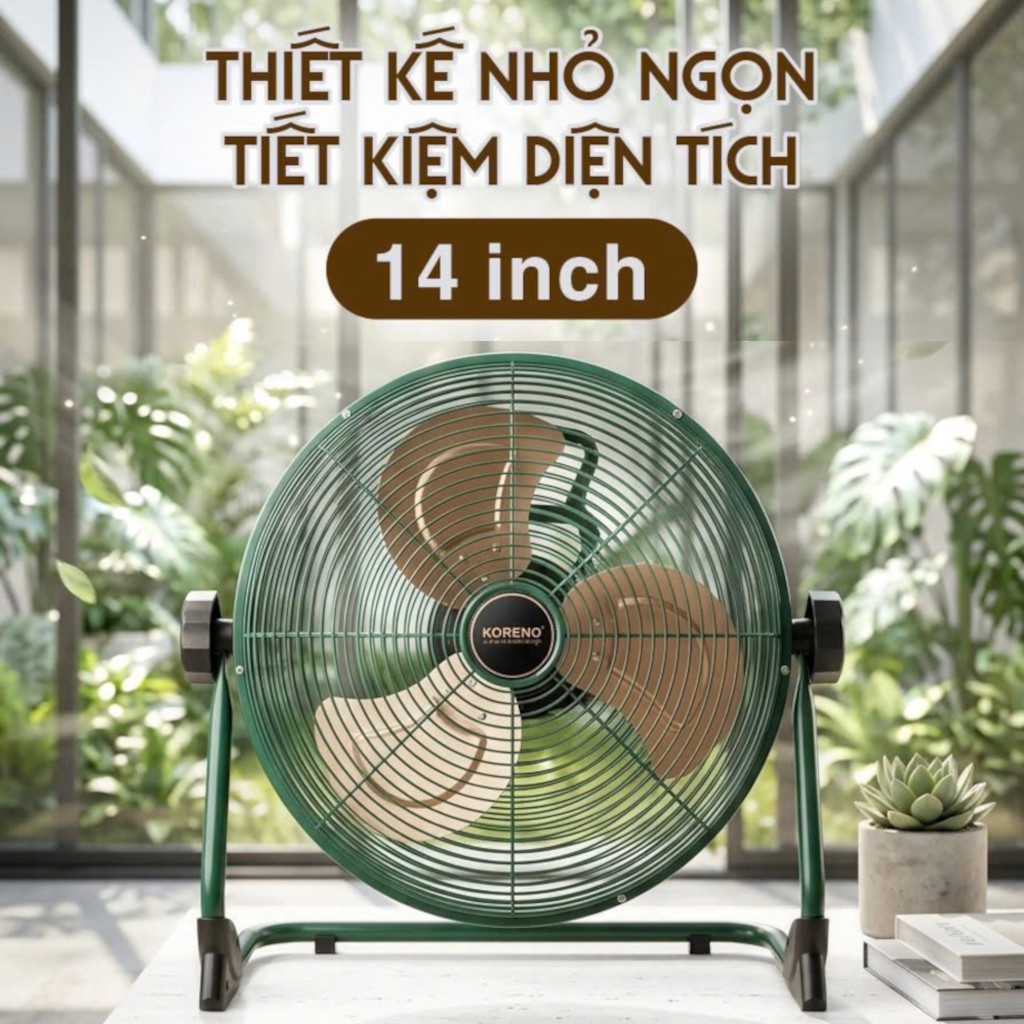 Quạt tích điện Koreno KN-1014 cánh 14 inch